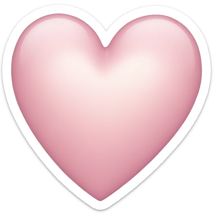 light pink heart sticker