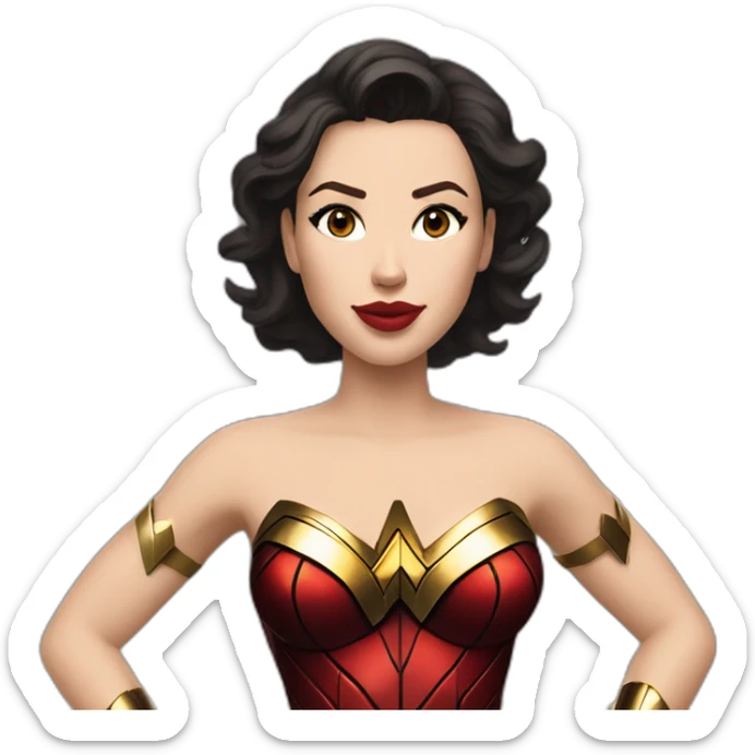 Scarlett Johansson dress like wonder woman sticker
