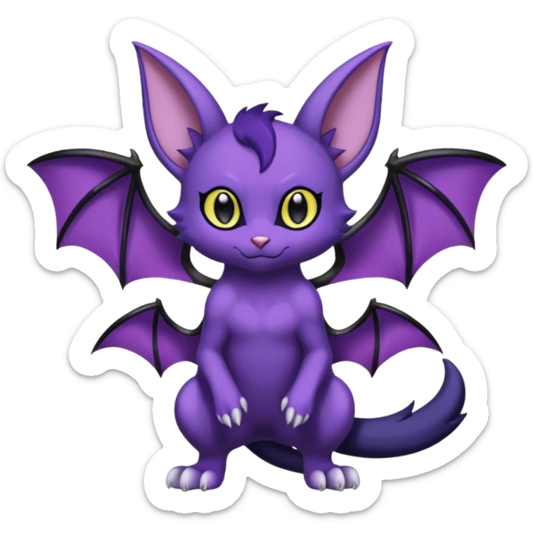 Shiny Purrloin-Noibat-Hybrid (Full body) sticker
