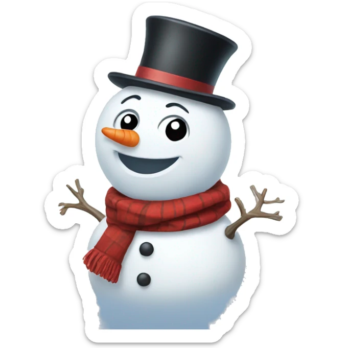 Snowman sticker