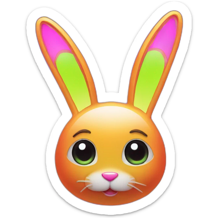 neon bunny sticker
