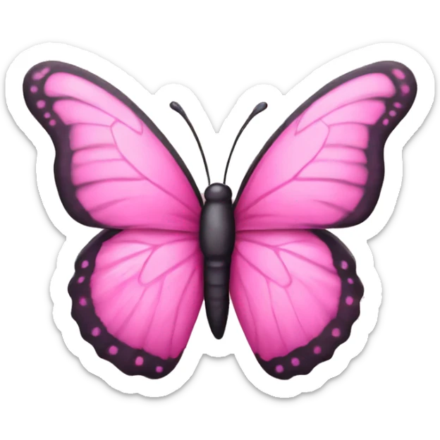 Pink butterfly  sticker