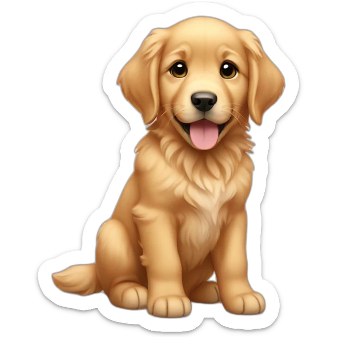 Golden Retriever puppy sticker