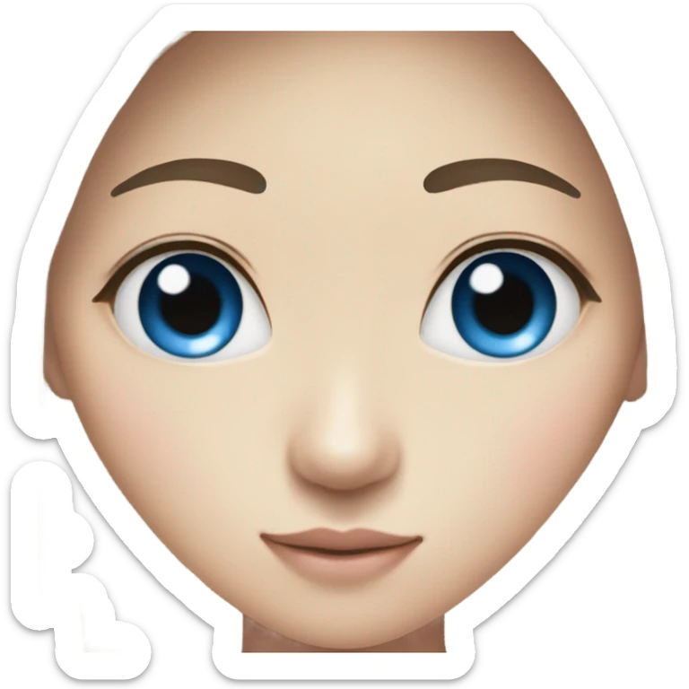 Korean girl (black eyes) with her norwegian boyfriend(blue eyes) sticker