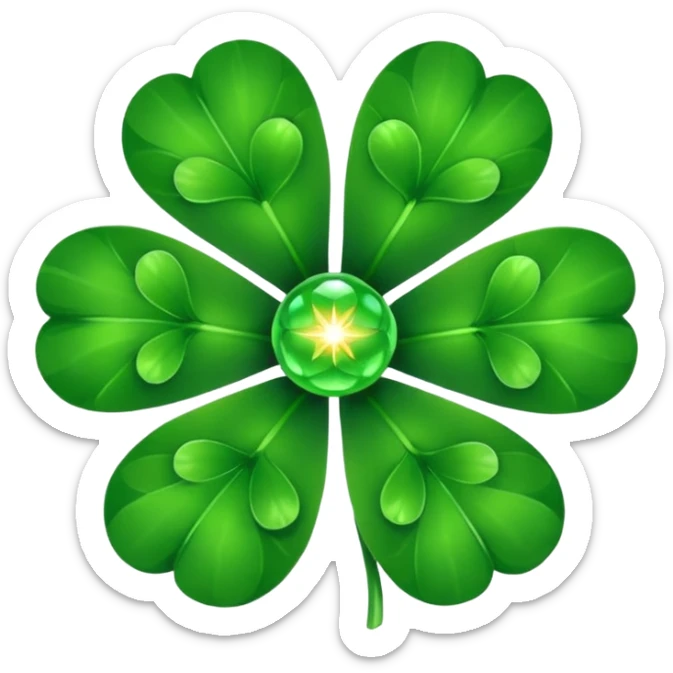 real cosmos star, but with clover, to make star look like lucky star, but main point is star, make it more star like real star emoji, make star with 5 edges sticker