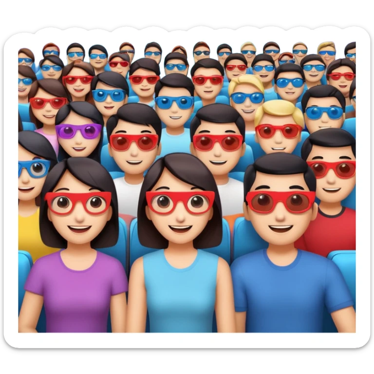 everyone’s sitting in the cinema, happily watching an exciting Hong Kong blockbuster movie light up the big screen! sticker