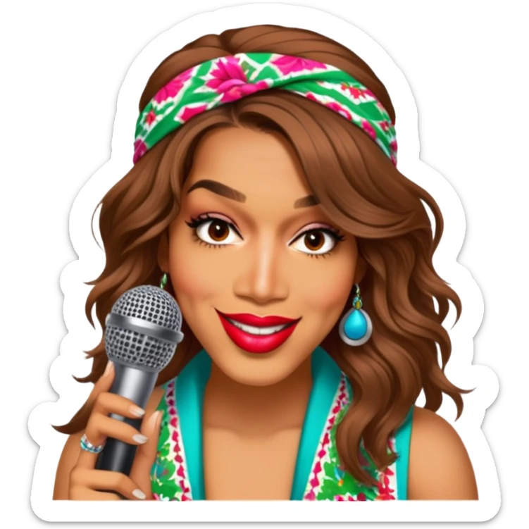 Colorful Singer sticker