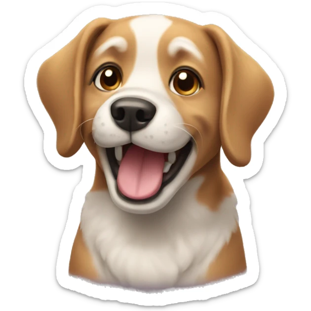 Dog happy sticker
