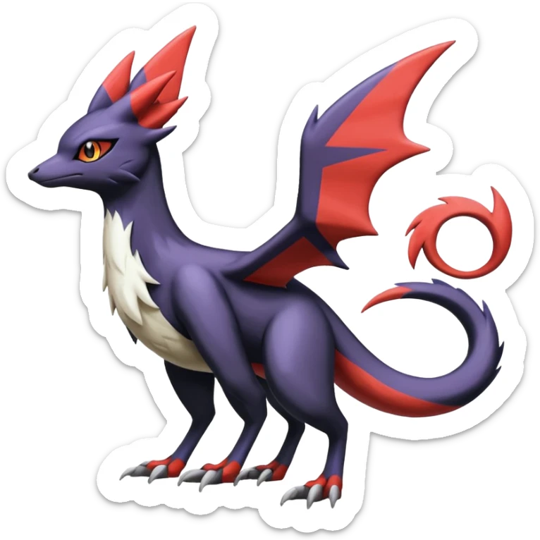  Nargacuga-Latias-Umbreon-Noibat-Noivern-Silvally-Pokémon-Fakémon-fusion (full body) sticker