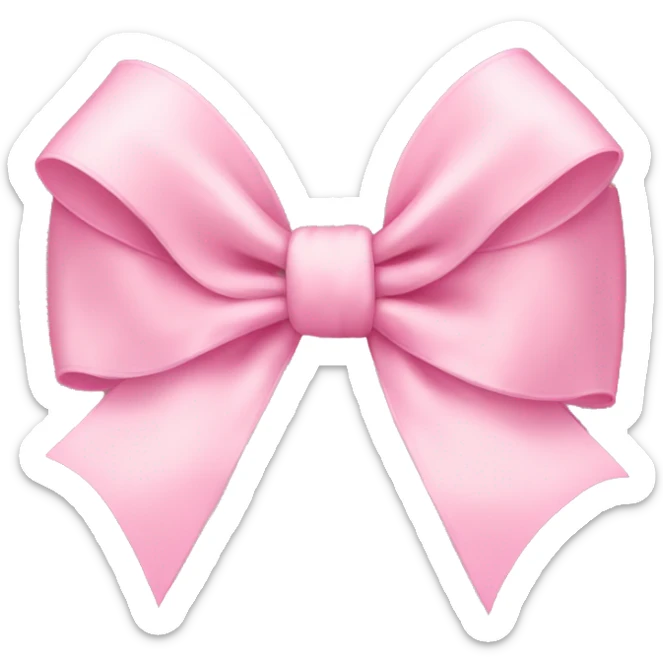 light pink bow sticker