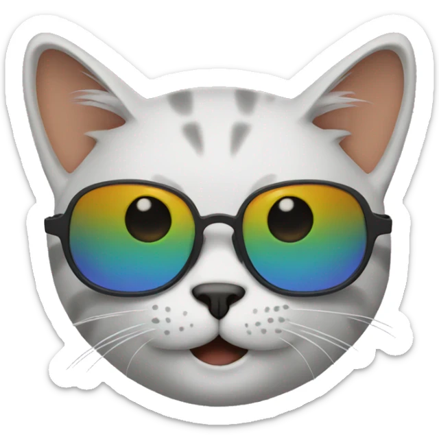 Cat with sunglasses sticker
