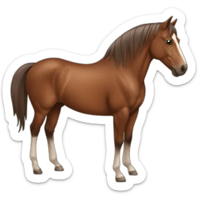Brown horse sticker