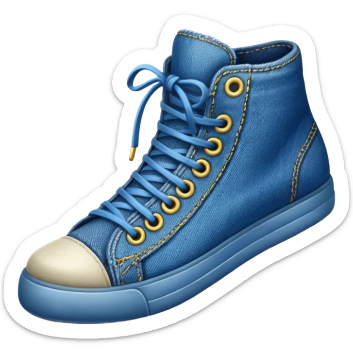 Denim shoes sticker