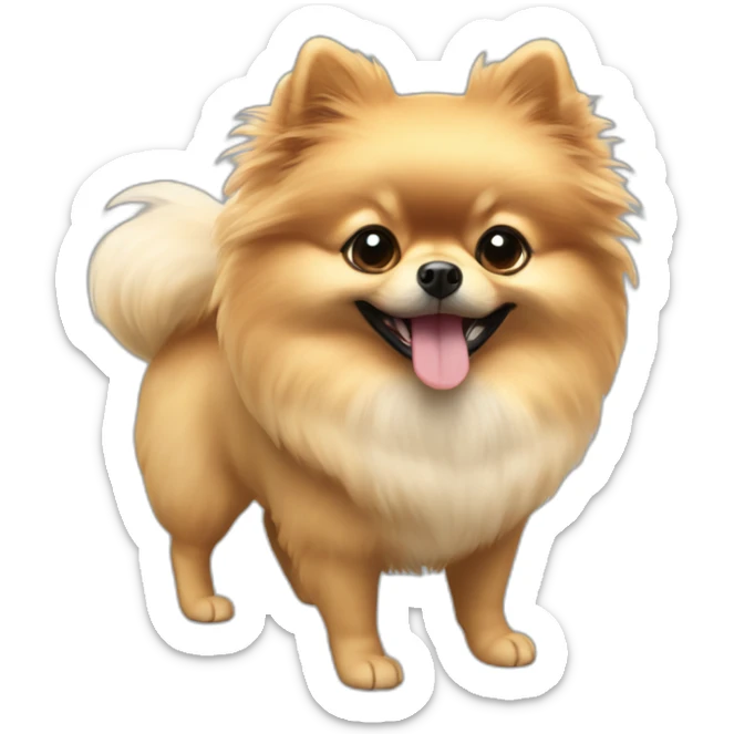 bidetflying-Loulou de pomeranian  Download emoji ai generated emoji sn sticker