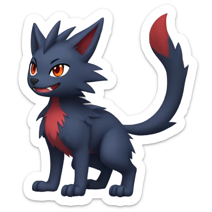 Litten-Zorua-Nargacuga-Sergal-Fakemon-hybrid full body sticker