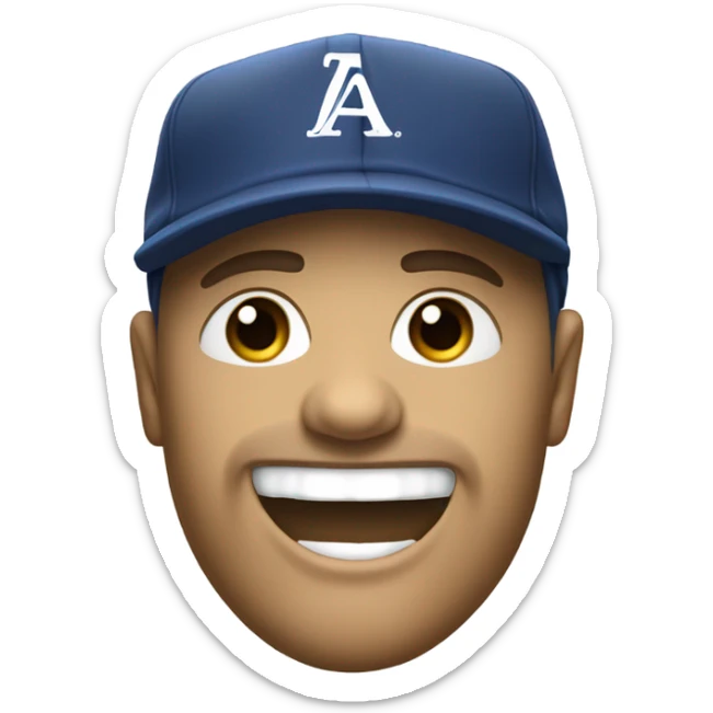 If a baseball bat had the face of a man and JJC on the hat. sticker