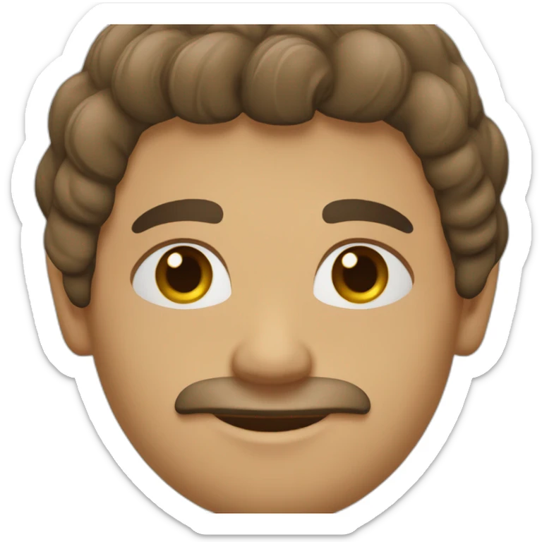 homme d'origine algerienne avec des cheuveux noir sans moustache sticker