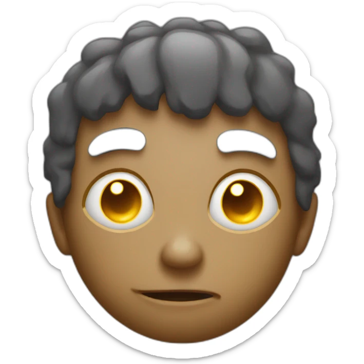 Emoji with a lot of scary eyes and halo sticker