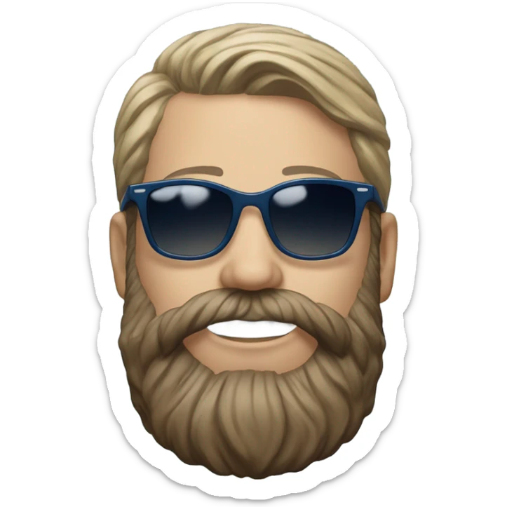 realistic portrait of bearded male with Rayna shades and Tampa bay rays fitted sticker