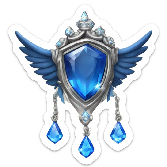 The Ravenclaw Diadem is a tiara-like object with, made of gleaming silver and set with glittering blue gem. It is enchanted to enhance the wisdom and intellect of its wearer.  sticker