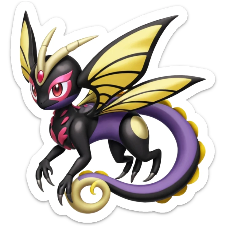 Meloetta-Giratina-Noibat-Pokémon-Fakémon-fusion-hybrid-creature sticker