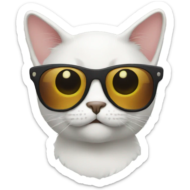Cat with sunglasses sticker