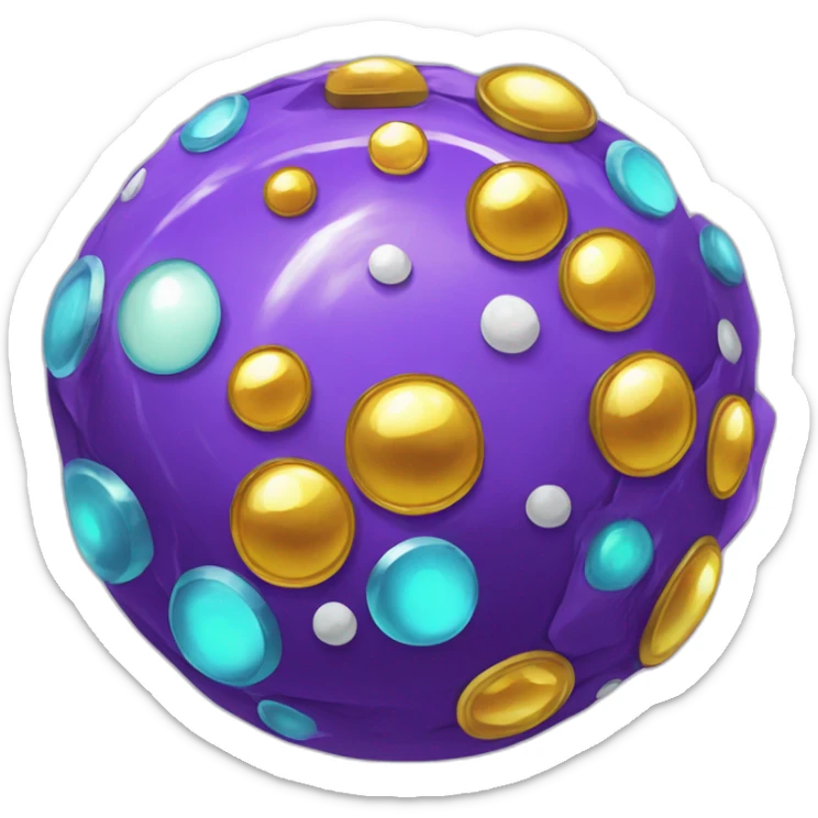 Pokemon Game LootCase Purple Chaotic Color Rich Treasure Legendary Epic Pokeballs and Pokemons Inside sticker