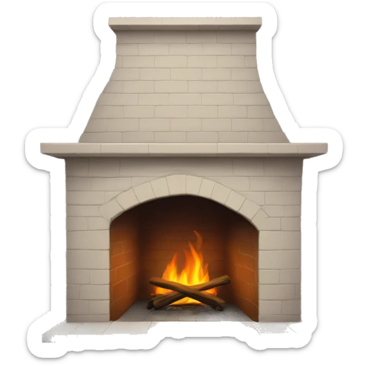 Fireplace sticker