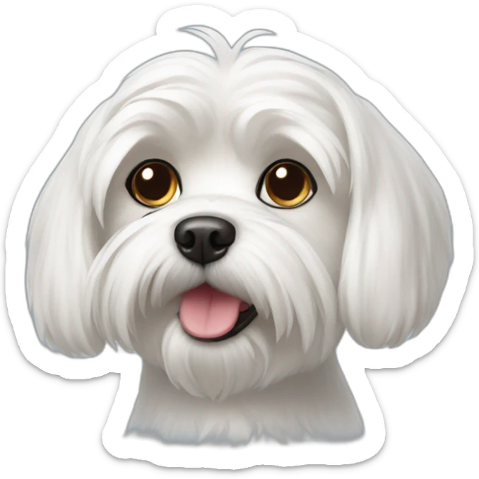 maltese dog sticker