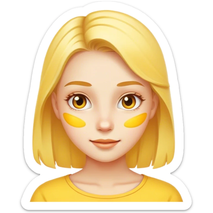 yellow, bright, skincare, energetic, girl, young sticker