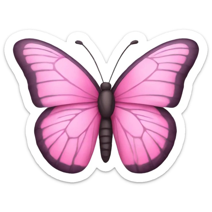 pink butterfly sticker