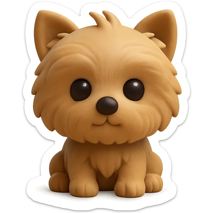 Make the dog inside the dog house smaller, keeping the 3D emoji style look with transparent background. sticker