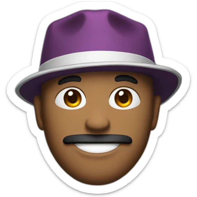 a close up of a person wearing a hat, m streaming on twitch, without mustache, trending on sticker