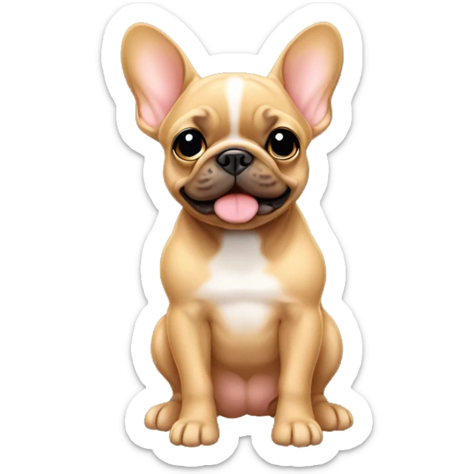 Fawn frenchie pup sticker