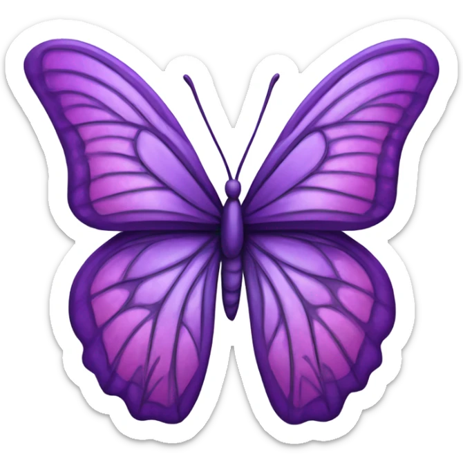 Purple butterfly sticker