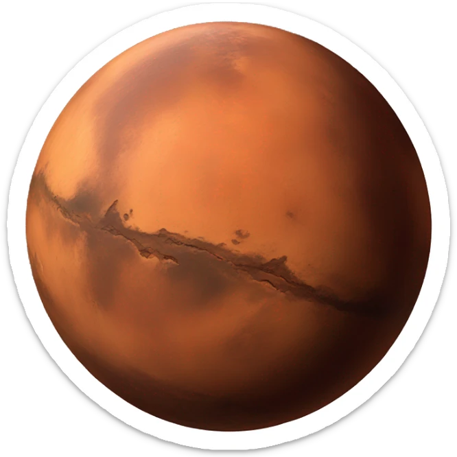 Realistic Mars planet  sticker