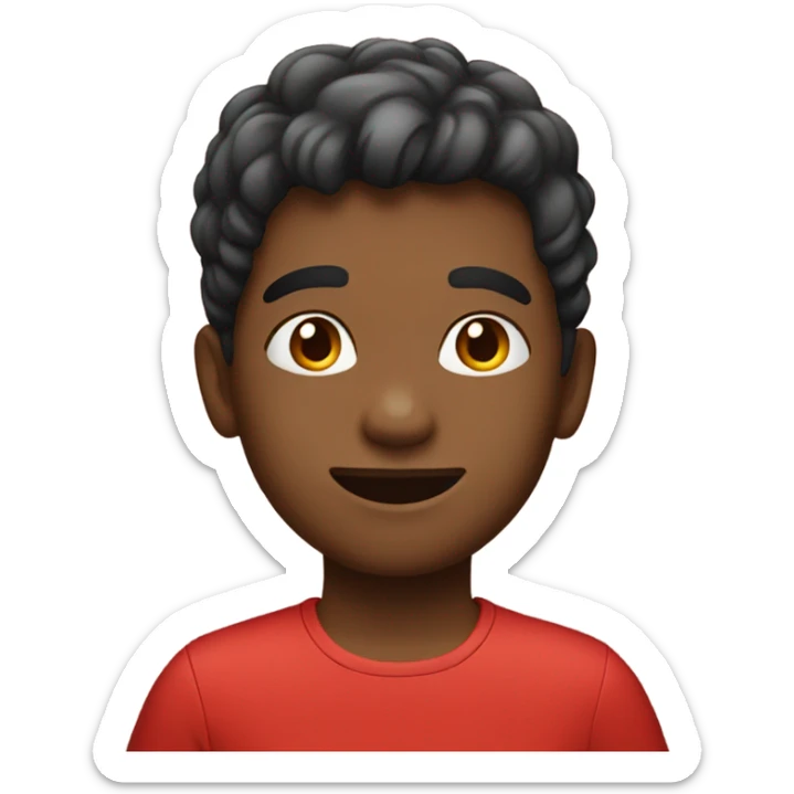 boy in red dress sticker