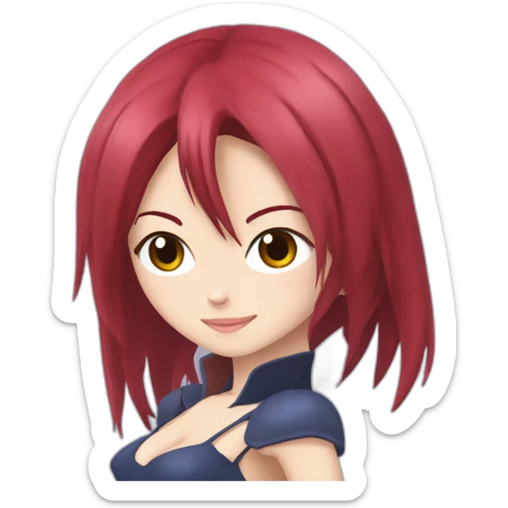 Erza Scarlett qui fait un câlin à lucy heartfillia sticker