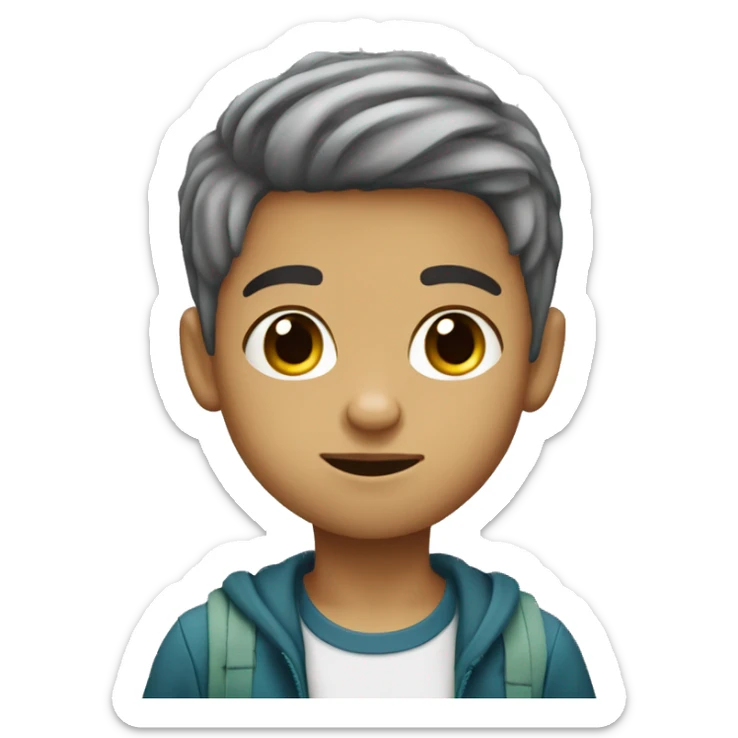 kid with tourettes who has short hair and is south african lightskin sticker