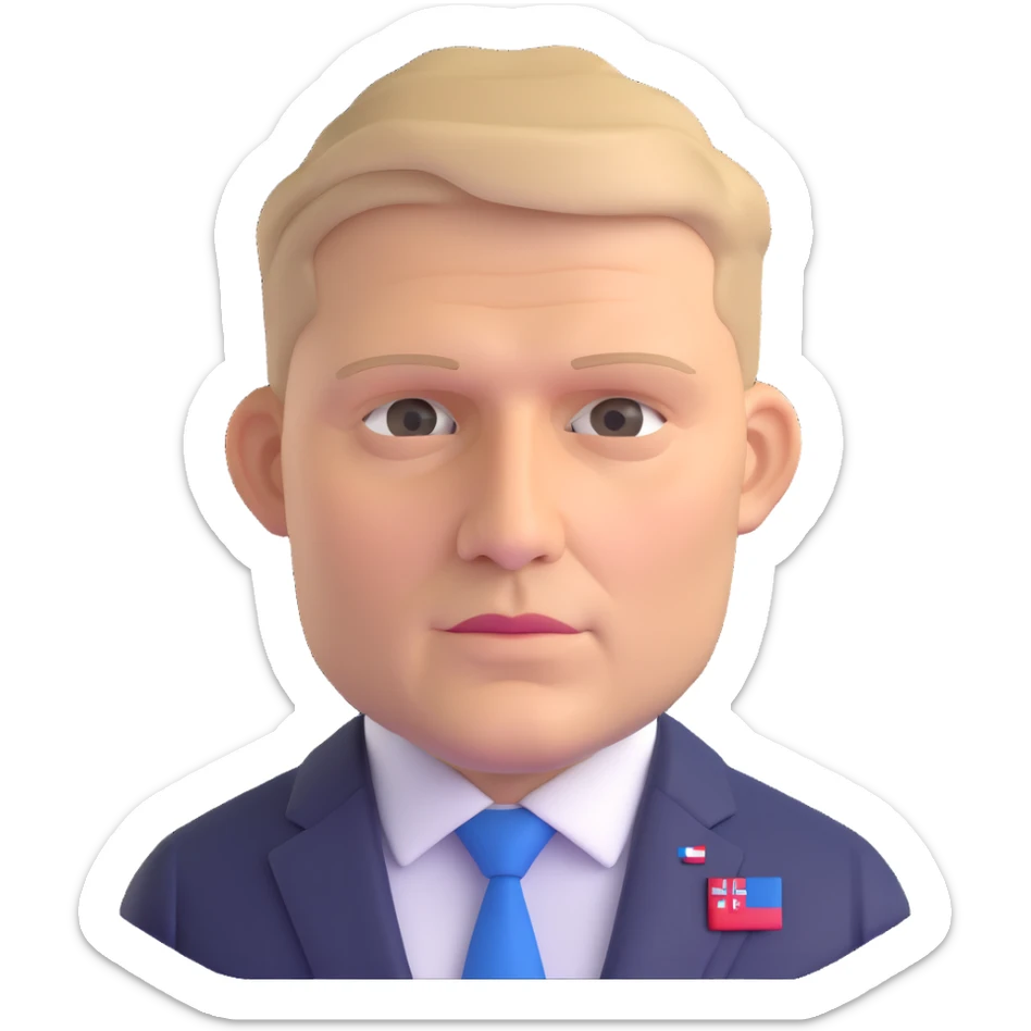 portrait of Robert Fico, Prime Minister of Slovakia sticker