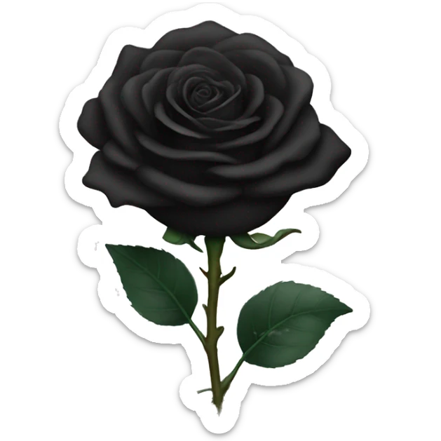 Black rose sticker