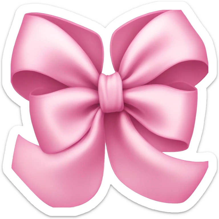 light pink ribbon bow sticker