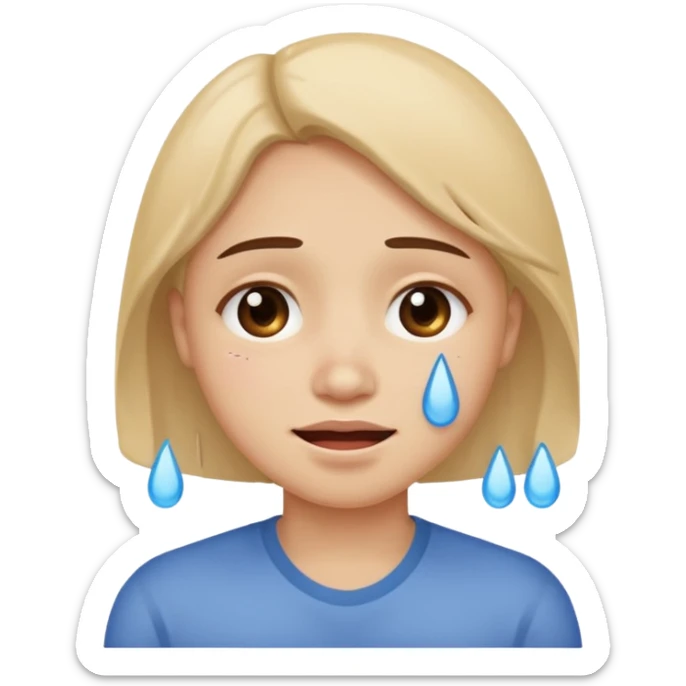 sad emoji with bruise under eye
no i would like skmilar to smiling face holding up tears sticker