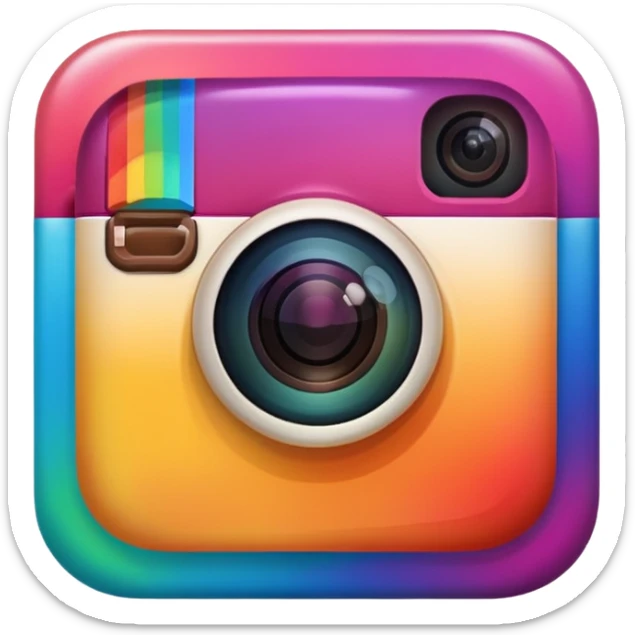 Genarate me png type emoji of instagram Logo I want the emoji exactly looking like instagram logo sticker