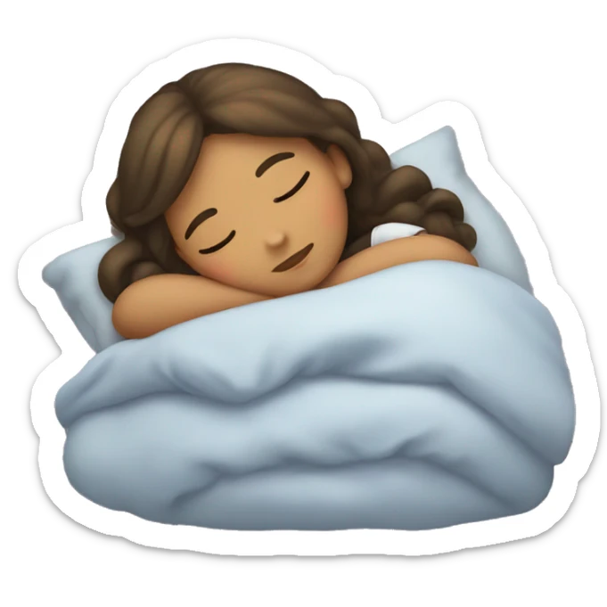 Girl sleeping  sticker
