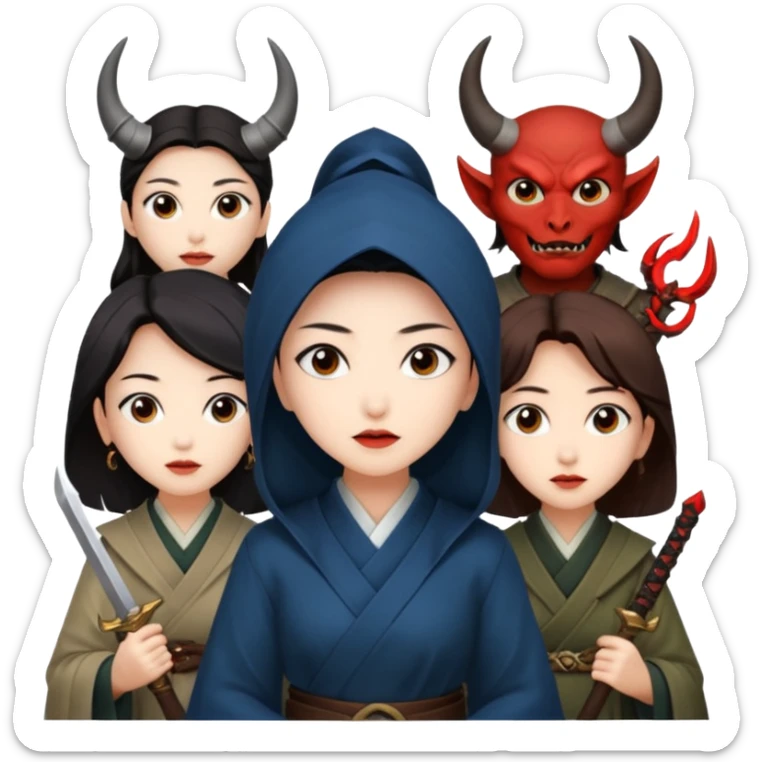 Kpop demon hunters movie Rumi Zoey and Mira  sticker