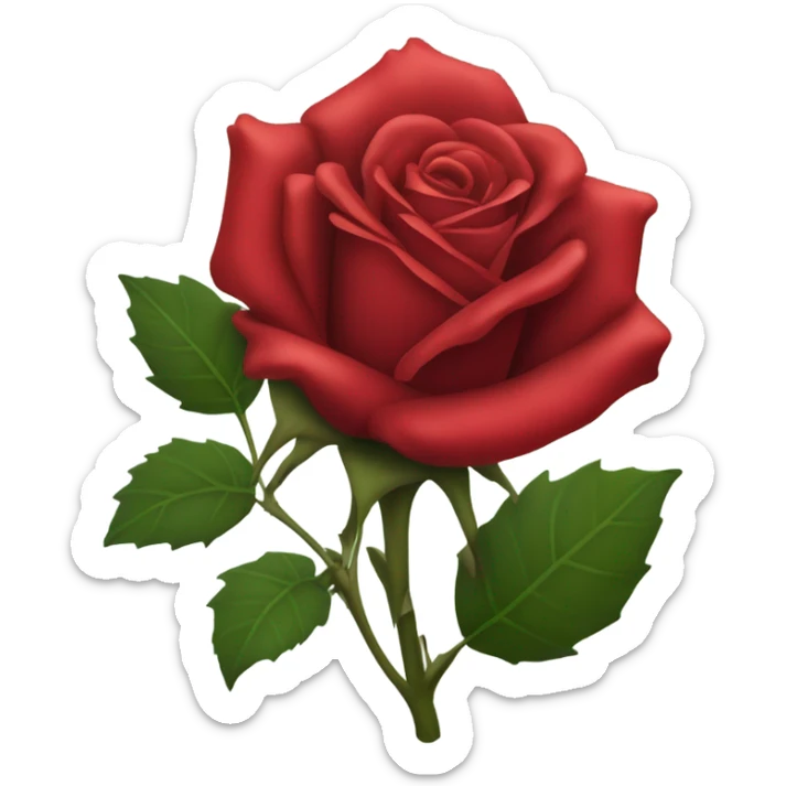 Red rose sticker