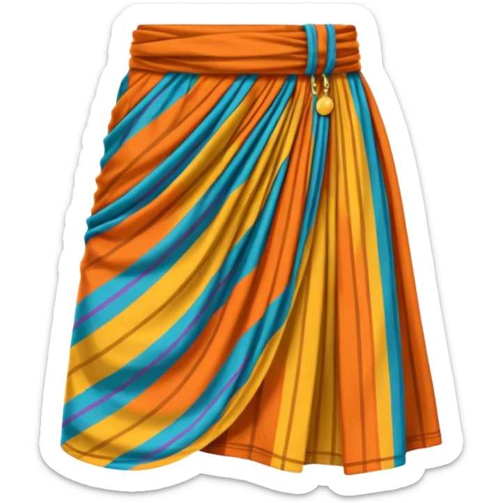 Generate a lungi emoji “ The lungi is a clothing similar to the sarong that originated in the Indian subcontinent. ” sticker