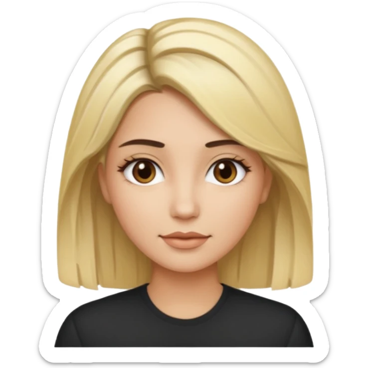 Tipos de rubio en mujer  con californianas cabello en de negro a rubio raíces negras sticker