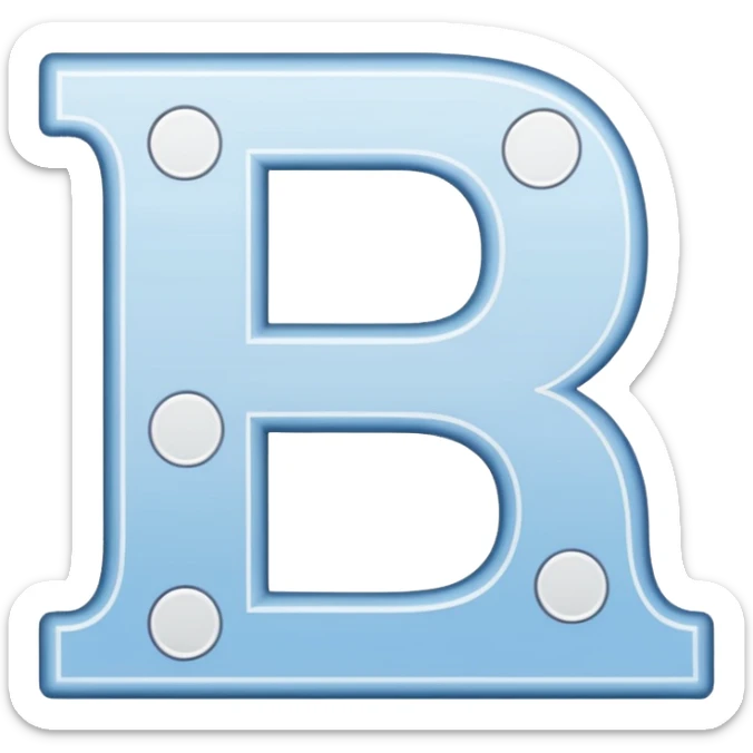 The letter D and Combine the letter i. Combine it like this: The line of the letter i will be the straight line of the letter D on the left, so it will be joint, and there will be a dot on this line, at which point you will complete the letter i. sticker